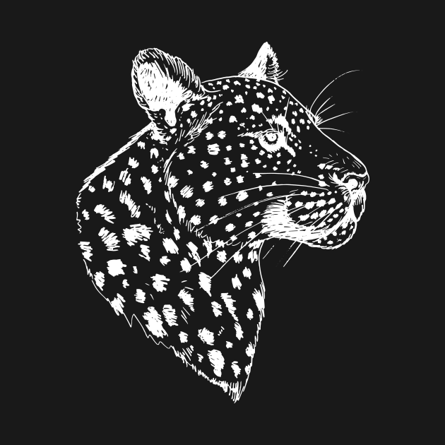 White Leopard Head by SWON Design