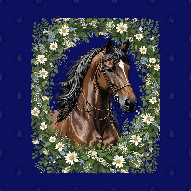 Massachusetts Morgan Horse And Mayflowers by taiche