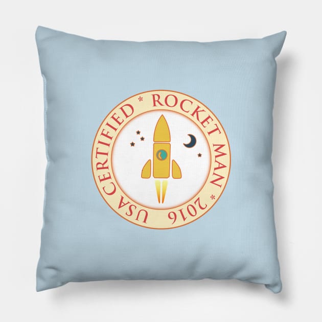 Certified rocket man Pillow by Gaspar Avila