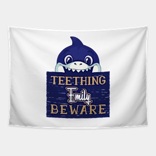 Emily - Funny Kids Shark - Personalized Gift Idea - Bambini Tapestry