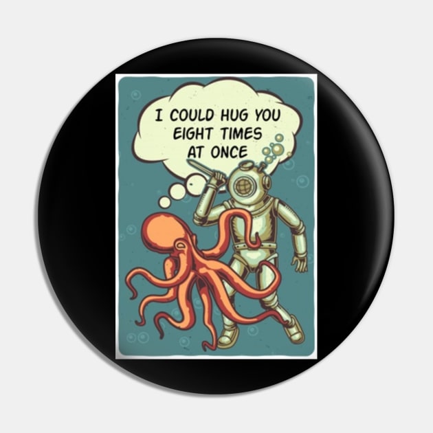 I Could Hug You Eight Times At Once Pin by Seopdesigns