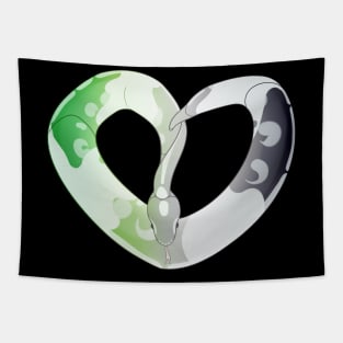 Ball Python Heart (Aro Pride Design) Tapestry