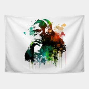 DJ Chimpanzee Funny Tapestry