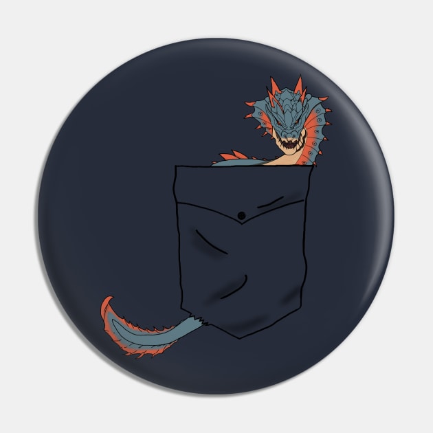 Lagiacrus Pocket Monster Pin by frostwhitewulf