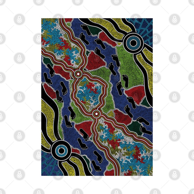 Aboriginal Art - Walking The Land 2 by hogartharts