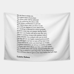 Laurie Halsen - Highschool Lies Tapestry