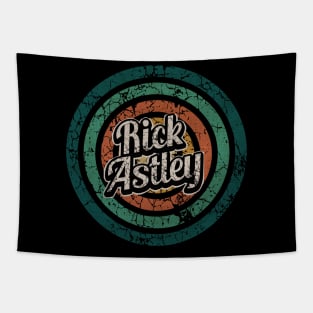 Rick Astley // Retro Circle Crack Vintage Tapestry