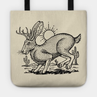 Jackalope In Texas Desert Tote