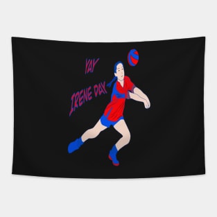 YAY IRENE DAY NEON GIRL VOLLEYBALL PLAYER Tapestry