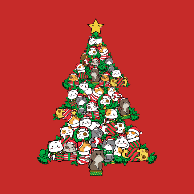 Cat Doodle Christmas Tree by bloomgrace28