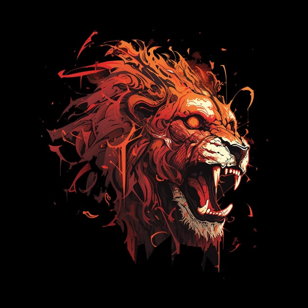 angry lion by dorapeterx