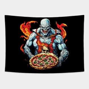 Hell Master Of Pizza Tapestry