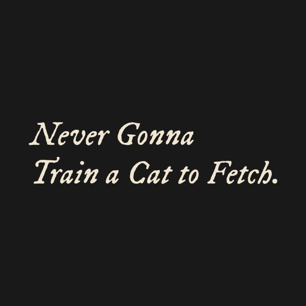 Never Gonna Train a Cat to Fetch by TV Dinners