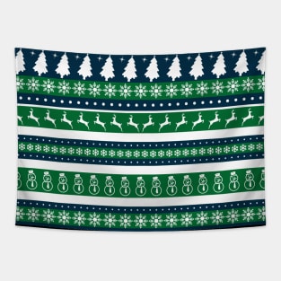 Christmas Themed Wrapping Paper Pattern Tapestry