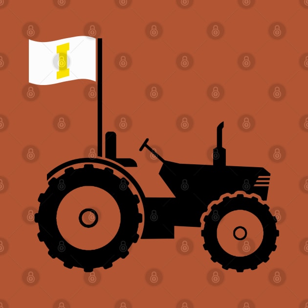 Support IOWA with this Tractor and Flag design by MalmoDesigns