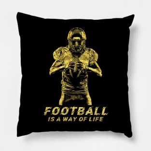 Football Player UNIQUE abstract artwork style for the GRIDIRON fans Pillow