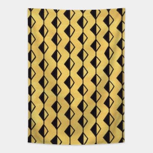 Yellow Ochre Diamond Strings Tapestry