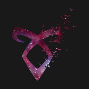 Shadowhunters rune / The mortal instruments - rune bats (red galaxy) - Parabatai - gift idea T-Shirt