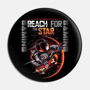 Reach For The Star Gaming Apparel Astronaut Pin