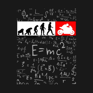 Human Evolution Superbike T-Shirt