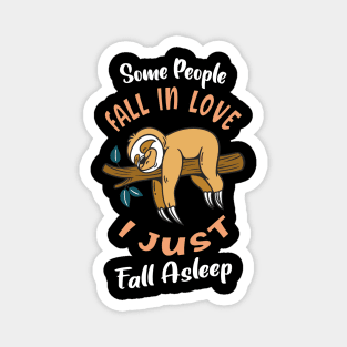 Funny Sloth Fall Asleep Sleep Humor Magnet