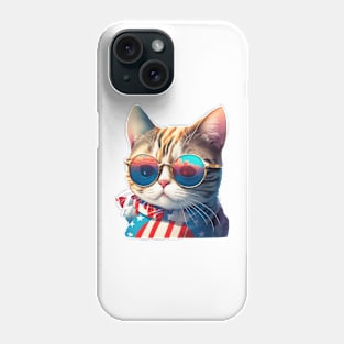 Cool American Patriotic Cat Phone Case