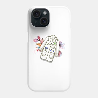 Lab Coat And Flowers Phone Case