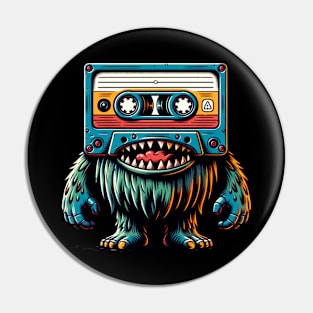 Cassette Monster 🎵 Retro 80s Nostalgia Pin