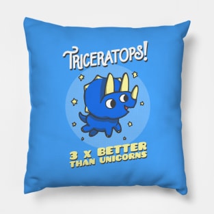 Triceratops - 3 x Better Than Unicorns Pillow