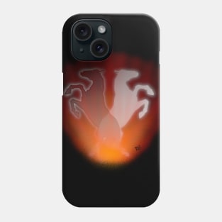 Twin fire horses - opposites unite Phone Case