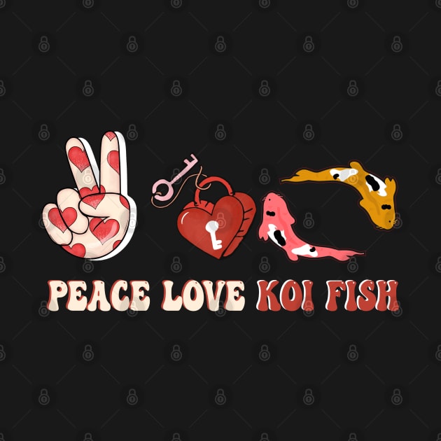 peace love koi fish retro valentines day luck by NIKA13