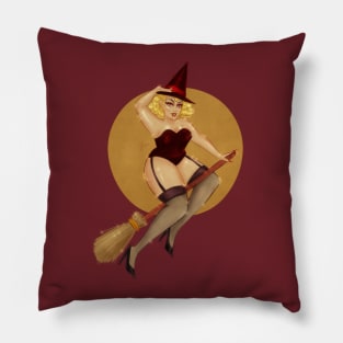 Broom Pin up babe Pillow