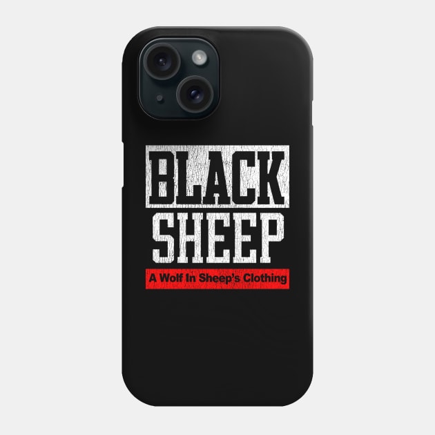 Black Sheep Vintage Rap Group Distressed Wolf In Sheep's Clothing Logo 90's Phone Case by robotbasecamp