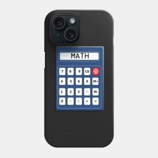 MATH SUBJECT STICKERS, CALCULATOR WITH SUBJECT (MATH) PRINTED ON IT'S DISPLAY, Great Design for Students & Math Teachers Phone Case