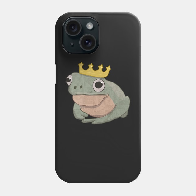 Frog King Sticker Phone Case by allysci