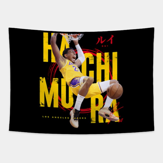 Rui Hachimura Tapestry by binchudala