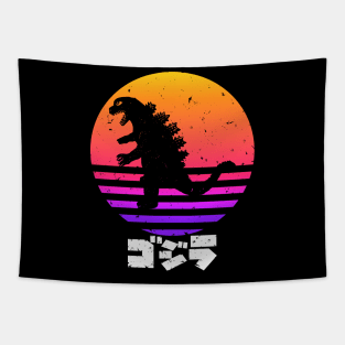 Godzilla King Of The Monsters Attacks At Sunset Tapestry