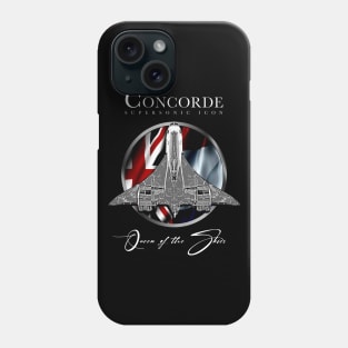 Concorde Retro Vintage British French aircraft travel pilot Phone Case