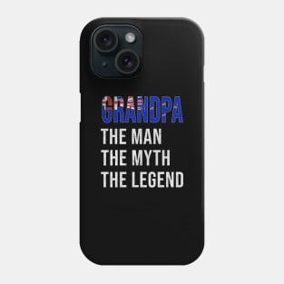 Grand Father New Zealander Grandpa The Man The Myth The Legend - Gift for New Zealander Dad With Roots From  New Zealand Phone Case