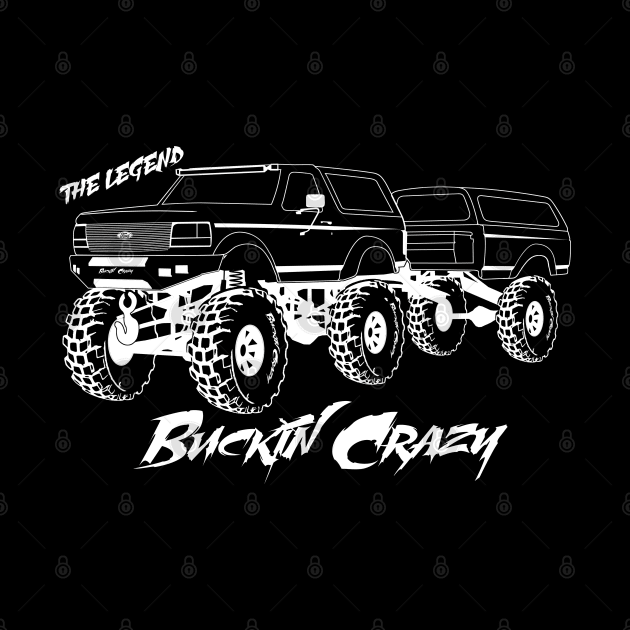 Buckin Crazy Bronco - White Print by The OBS Apparel