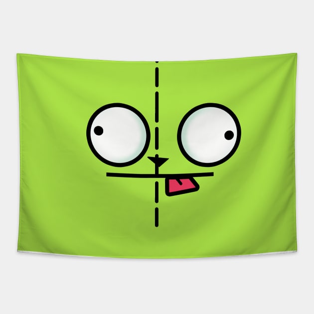 INVADER ZIM! GIR Mask Tapestry by Angsty-angst