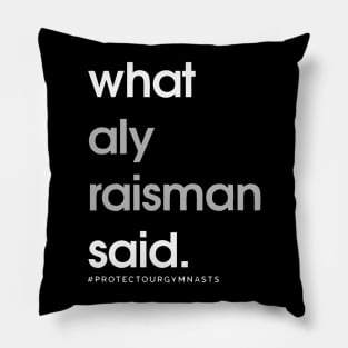 What Aly Raisman Said Pillow