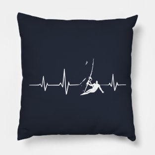 Windsurfing Heartbeat Windsurfer Sailing towards Beach Pillow