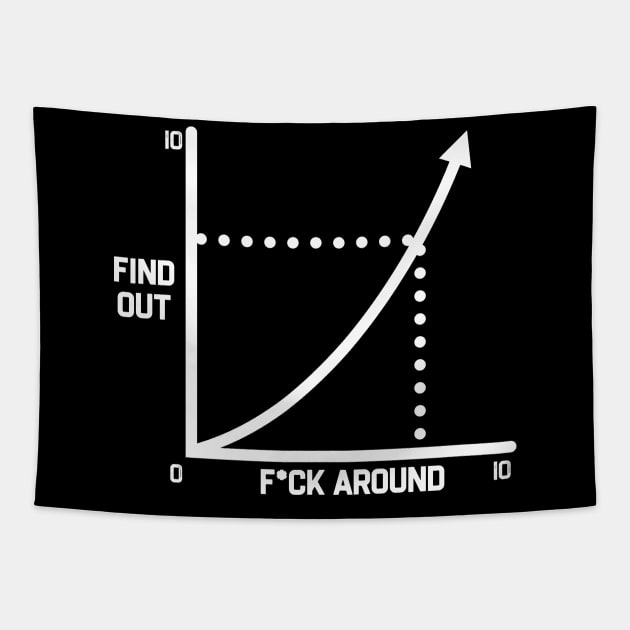 Fuck Around And Find Out Funny Diagram Chart Meme Tapestry by dentikanys