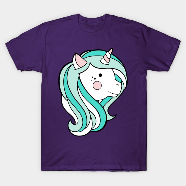 Kawaii Unicorn - Mint - Unicorns - T-Shirt | TeePublic