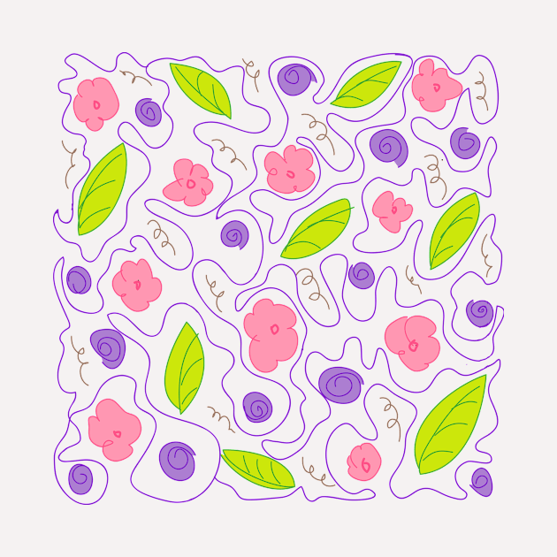 Cute Floral Pattern Art by HeartFavoriteDesigns