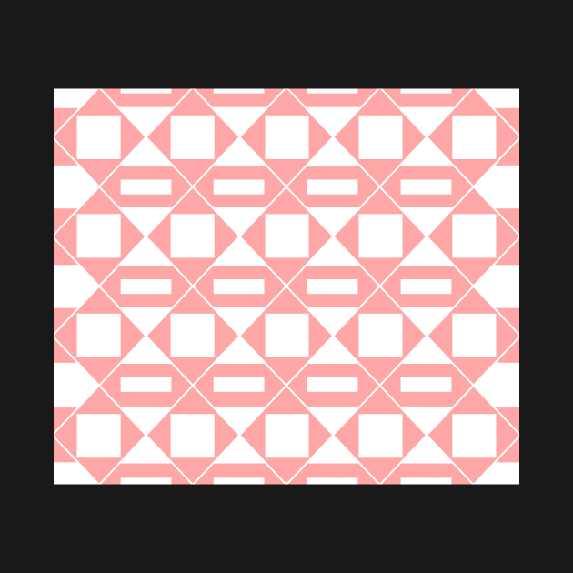 Geometric abstract - pink and white. by kerens