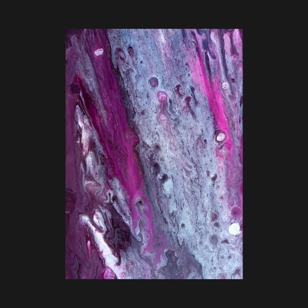 Pink geode acrylic painting pour - Abstract by LukjanovArt