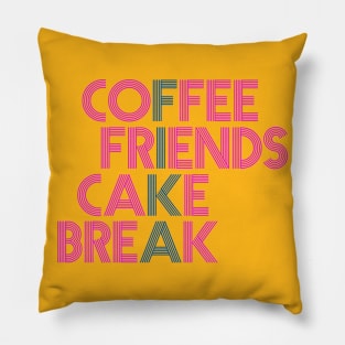 Fikea Coffee break with friends retro style Pillow