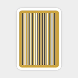 Color Block Stripes Grey and Mustard Yellow Magnet